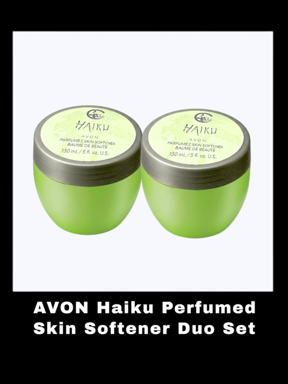 AVON Haiku 5.0 Fluid Ounces Perfumed Skin Softener Duo Set